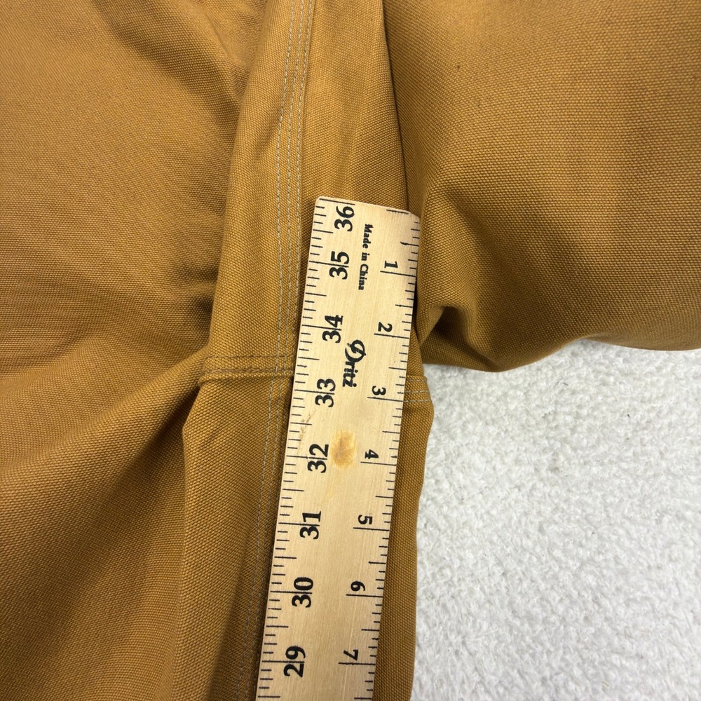 Carhartt Duck Bib Canvas Overalls Mens 56x32 R01 BRN Brown Workwear NWT NOS - Picture 8 of 13